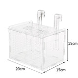 Maxbell Plastic Aquarium Young Fish Breeding Hatchery Incubator Isolation Box Clear