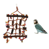 Maxbell Pet Bird Parrot Rope Nets Stairs Climbing Ladder Hanging Cage Chew Toys