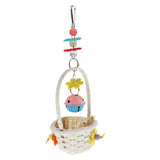 Maxbell Birds Parrot Swing Flower Basket Bell Hanging Cage Bite Chew Toy