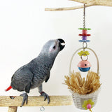 Maxbell Birds Parrot Swing Flower Basket Bell Hanging Cage Bite Chew Toy