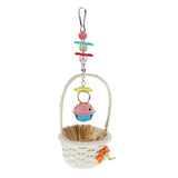 Maxbell Birds Parrot Swing Flower Basket Bell Hanging Cage Bite Chew Toy