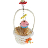 Maxbell Birds Parrot Swing Flower Basket Bell Hanging Cage Bite Chew Toy