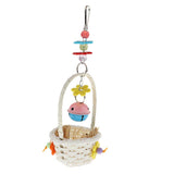 Maxbell Birds Parrot Swing Flower Basket Bell Hanging Cage Bite Chew Toy