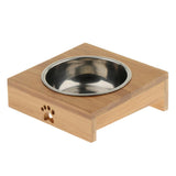 Maxbell Pet Dog Feeder Cat Feeding Bowl Dish Container Stainless Steel Single Bowl