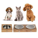 Maxbell Pet Dog Feeder Cat Feeding Bowl Dish Container Stainless Steel Single Bowl