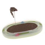 Maxbell Funny Pet Cat Crazy Ball Disk Scratch Cat Intelligence Toy With Track Ball