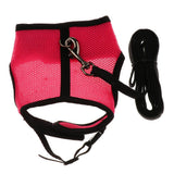 Maxbell Small Pet Breathable Mesh Harness Leash for Hamsters Rabbits Rats Peach S