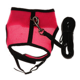 Maxbell Small Pet Breathable Mesh Harness Leash for Hamsters Rabbits Rats Peach S