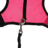 Maxbell Small Pet Breathable Mesh Harness Leash for Hamsters Rabbits Rats Peach S