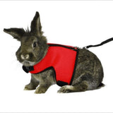 Maxbell Small Pet Breathable Mesh Harness Leash for Hamsters Rabbits Rats Peach M