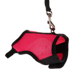 Maxbell Small Pet Breathable Mesh Harness Leash for Hamsters Rabbits Rats Peach M