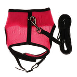 Maxbell Small Pet Breathable Mesh Harness Leash for Hamsters Rabbits Rats Peach M