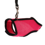 Maxbell Small Pet Breathable Mesh Harness Leash for Hamsters Rabbits Rats Peach L