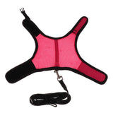 Maxbell Small Pet Breathable Mesh Harness Leash for Hamsters Rabbits Rats Peach L