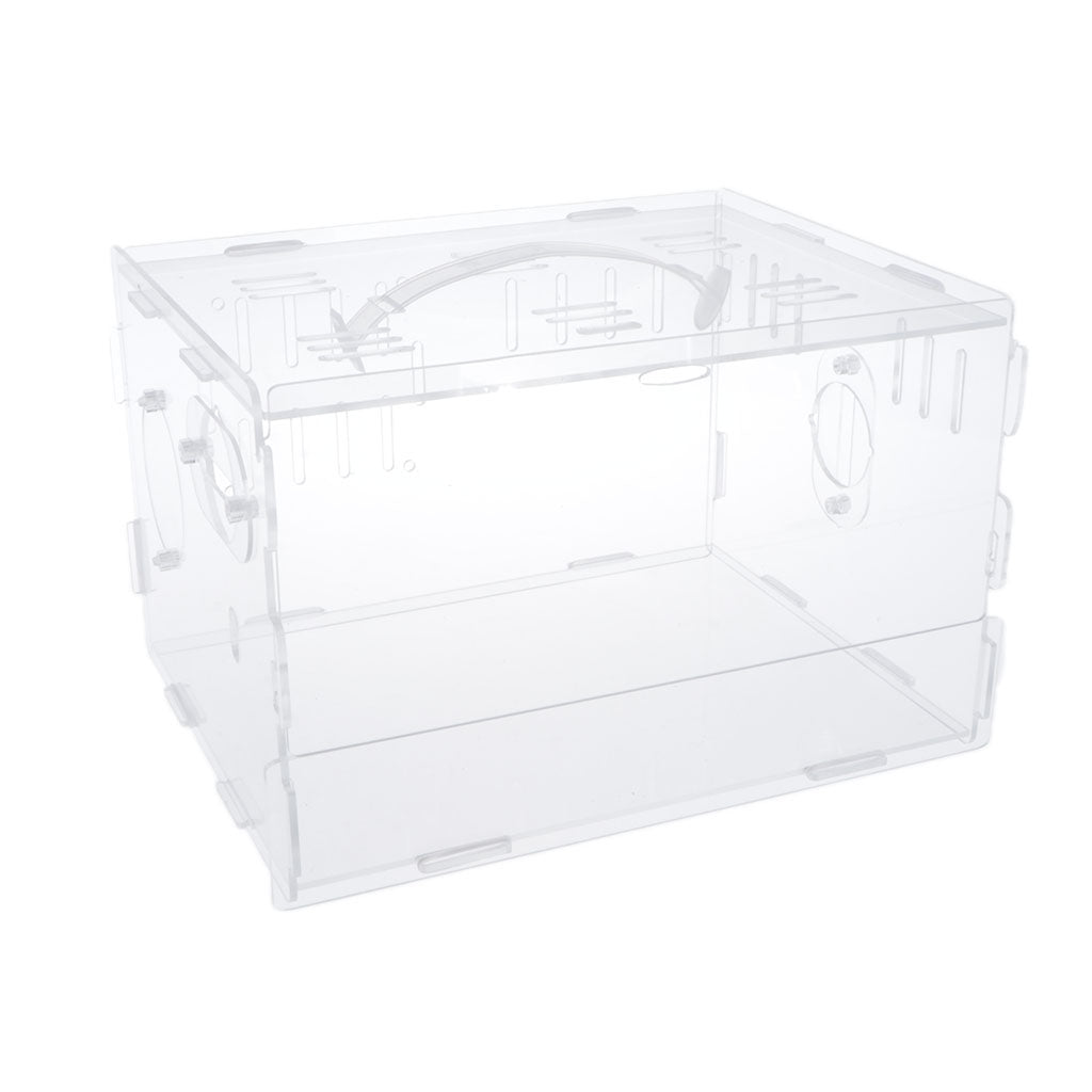 Maxbell Hamster Cage Acrylic Portable Villa Cage Small Pet House Nest single layer