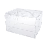 Maxbell Hamster Cage Acrylic Portable Villa Cage Small Pet House Nest single layer