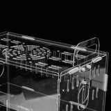 Maxbell Hamster Cage Acrylic Portable Villa Cage Small Pet House Nest double layer