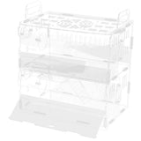 Maxbell Hamster Cage Acrylic Portable Villa Cage Small Pet House Nest double layer