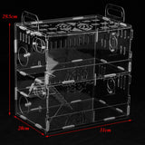 Maxbell Hamster Cage Acrylic Portable Villa Cage Small Pet House Nest double layer