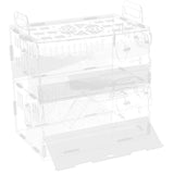 Maxbell Hamster Cage Acrylic Portable Villa Cage Small Pet House Nest double layer