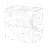Maxbell Hamster Cage Acrylic Portable Villa Cage Small Pet House Nest double layer