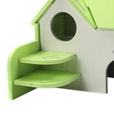 Maxbell Hamster Mouse Hideout House Wooden Living Hut Exercise Funny Nest Toy Green