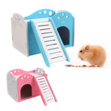 Maxbell Pet Hamster House Squirrel Guinea Pig Bed Small Animals Habitat Toy Blue