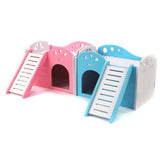 Maxbell Pet Hamster House Squirrel Guinea Pig Bed Small Animals Habitat Toy Blue