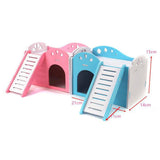 Maxbell Pet Hamster House Squirrel Guinea Pig Bed Small Animals Habitat Toy Blue
