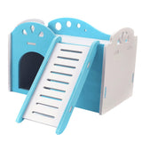 Maxbell Pet Hamster House Squirrel Guinea Pig Bed Small Animals Habitat Toy Blue