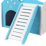 Maxbell Pet Hamster House Squirrel Guinea Pig Bed Small Animals Habitat Toy Blue