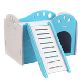 Maxbell Pet Hamster House Squirrel Guinea Pig Bed Small Animals Habitat Toy Blue