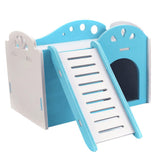 Maxbell Pet Hamster House Squirrel Guinea Pig Bed Small Animals Habitat Toy Blue