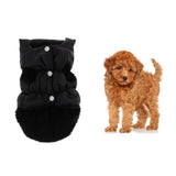 Maxbell Dog Cold Weather Coat Warm Cotton Doggie Vest for Small Medium Dog Black L