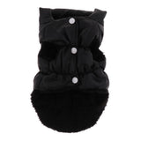 Maxbell Dog Cold Weather Coat Warm Cotton Doggie Vest for Small Medium Dog Black L