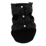 Maxbell Dog Cold Weather Coat Warm Cotton Doggie Vest for Small Medium Dog Black L
