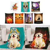 Maxbell Pet 3D Digital Dog Cat Blanket, Snuggle Cozy Flannel Puppy Cushion Sleep Mat Pumpkin 1