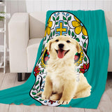 Maxbell Pet 3D Digital Dog Cat Blanket, Snuggle Cozy Flannel Puppy Cushion Sleep Mat Skull