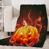 Maxbell Pet 3D Digital Dog Cat Blanket, Snuggle Cozy Flannel Puppy Cushion Sleep Mat Angry Pumpkin