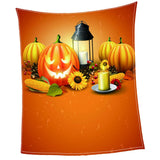 Maxbell Pet 3D Digital Dog Cat Blanket, Snuggle Cozy Flannel Puppy Cushion Sleep Mat Pumpkin 2