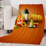 Maxbell Pet 3D Digital Dog Cat Blanket, Snuggle Cozy Flannel Puppy Cushion Sleep Mat Pumpkin 2