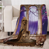 Maxbell Pet 3D Digital Dog Cat Blanket, Snuggle Cozy Flannel Puppy Cushion Sleep Mat Halloween Night 2