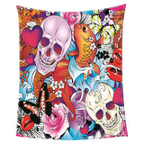 Maxbell Pet Dog Cat Mat 3D Digital Printing Blanket Cushion Pad Colorful skull