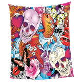 Maxbell Pet Dog Cat Mat 3D Digital Printing Blanket Cushion Pad Colorful skull