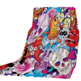 Maxbell Pet Dog Cat Mat 3D Digital Printing Blanket Cushion Pad Colorful skull