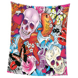 Maxbell Pet Dog Cat Mat 3D Digital Printing Blanket Cushion Pad Colorful skull