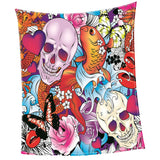 Maxbell Pet Dog Cat Mat 3D Digital Printing Blanket Cushion Pad Colorful skull