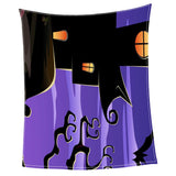 Maxbell Pet Dog Cat Mat 3D Digital Printing Blanket Cushion Pad Purple Halloween