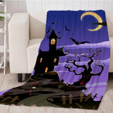 Maxbell Pet Dog Cat Mat 3D Digital Printing Blanket Cushion Pad Purple Halloween