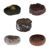 Maxbell Pet Feeder Bowl Basin Resin Non-toxic Food Water Pot for Reptile Turtle 01